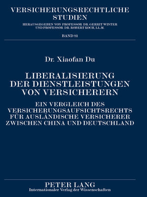cover image of Liberalisierung der Dienstleistungen von Versicherern